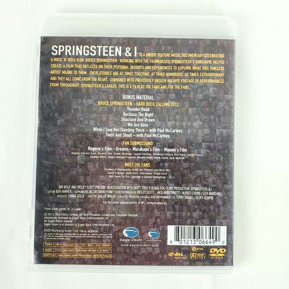 Springsteen & I (DVD, 2013) - Picture 3 of 3